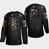 Bruins 13 Charlie Coyle Black Gold Adidas Jersey,baseball caps,new era cap wholesale,wholesale hats